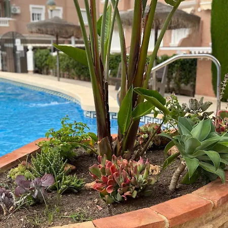 Semesterbostad Luminoso Adosado Con Terraza, Bbq Y Piscina Junto Al Mar